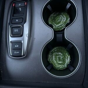 Handmade Green Car Coasters